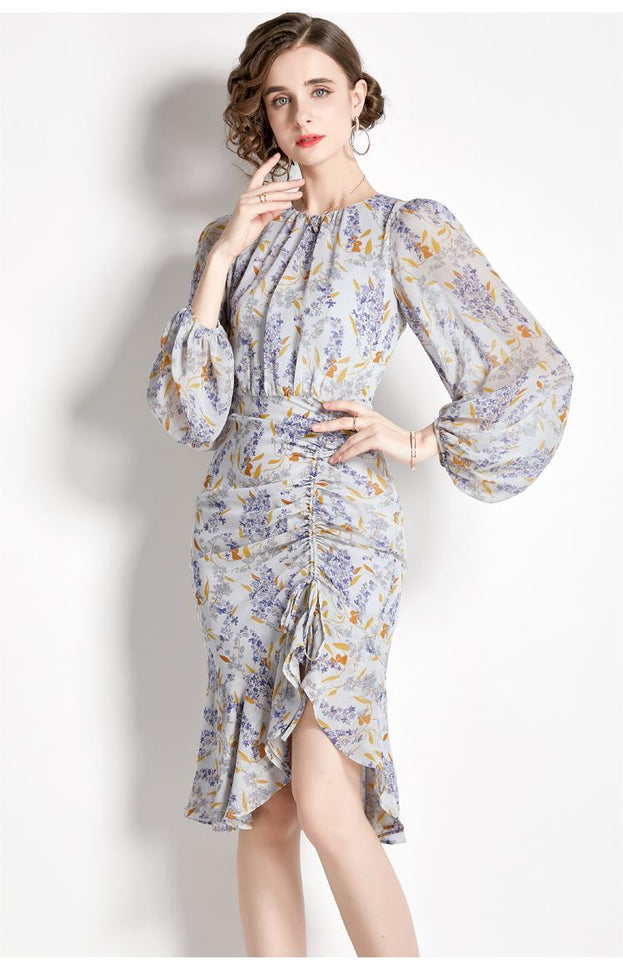 Fish Tail Floral Dress