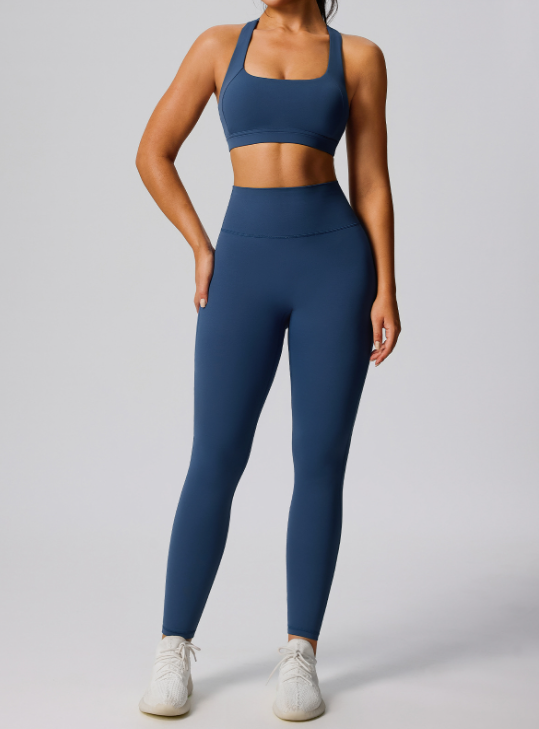 High-Waisted Tight Quick-Drying Sports Yoga Set For Women