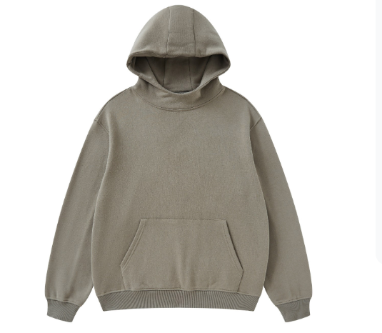 Fashion Fleece Technology Solid-color High-neck Hooded Men's Sweatshirt