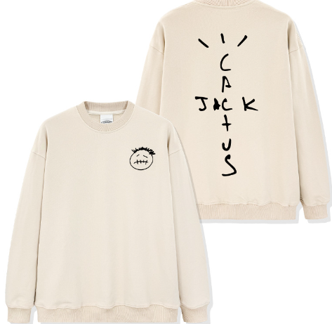 Winter Trend Printed V-neck Youth Casual Long-sleeved Men's Sweatshirt