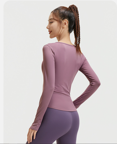 Women's V-neck Stretch Sports Fitness Yoga Top