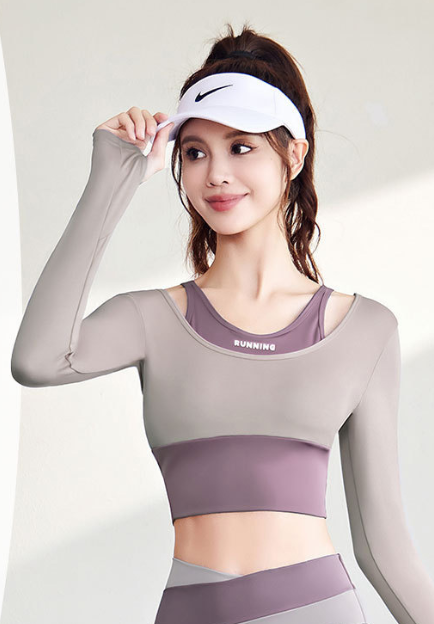 Multi-Color Yoga Fitness Long-Sleeved Women's Shirt