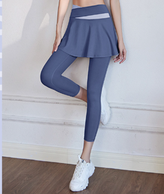 Color-Matched Yoga Fitness High-Waisted Skirt For Women