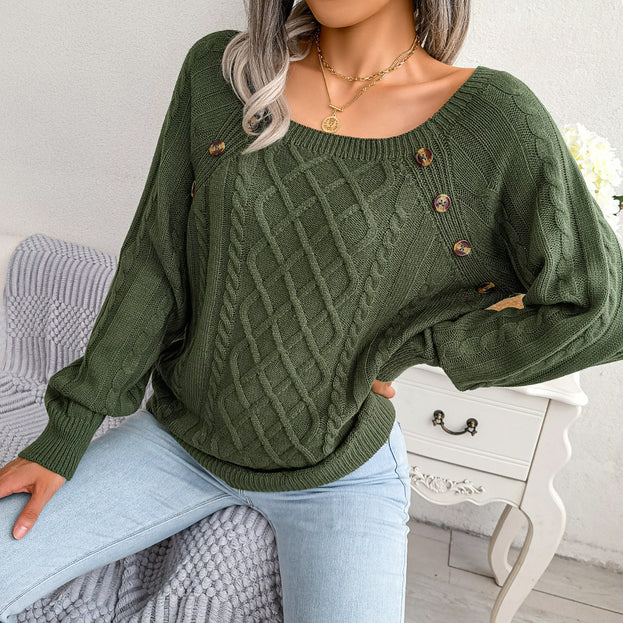 New Casual Long-Sleeved Crewneck Sweater
