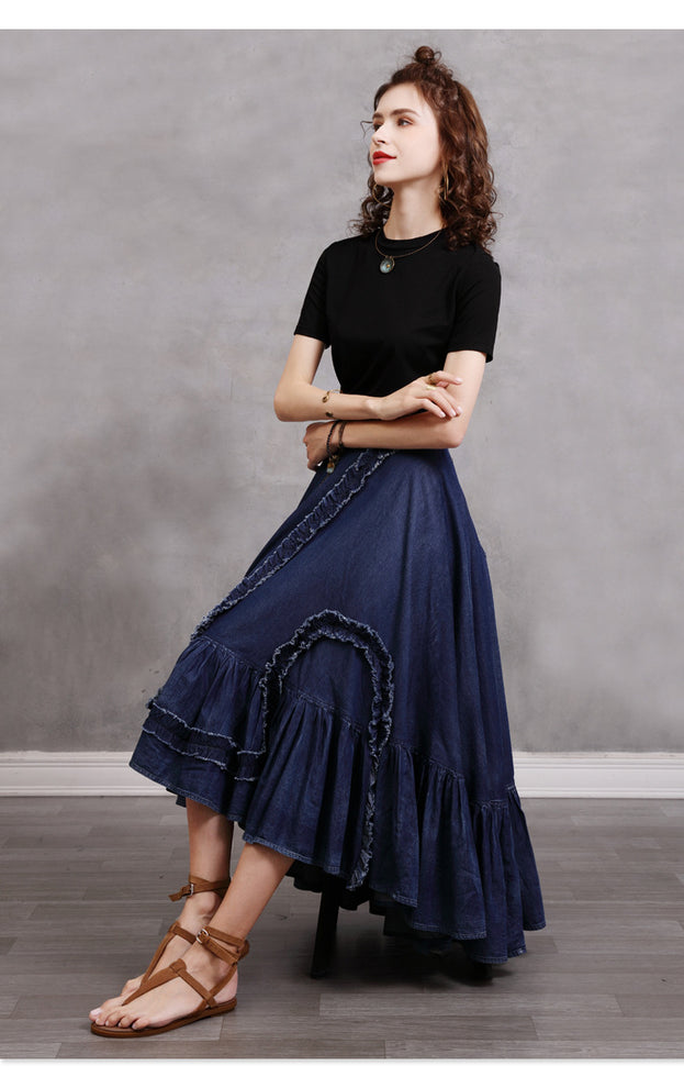 The New Irregular Denim Skirt