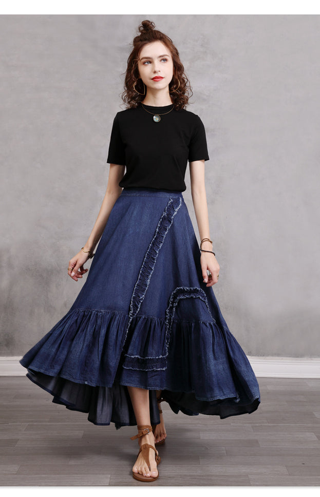 The New Irregular Denim Skirt