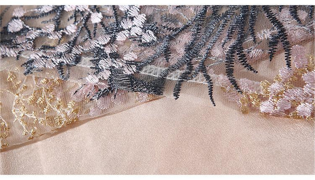 Embroidered Slim Dress