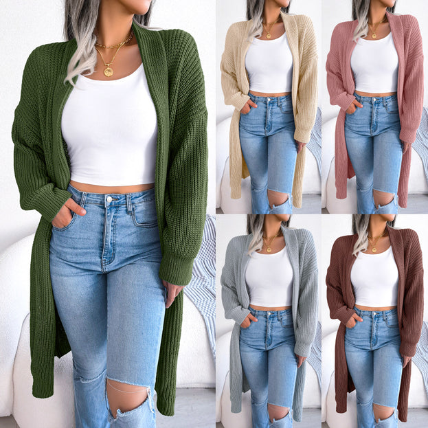 Casual Lapel Long Cardigan Sweater Coat