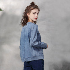Vintage Wash Casual Denim Jacket