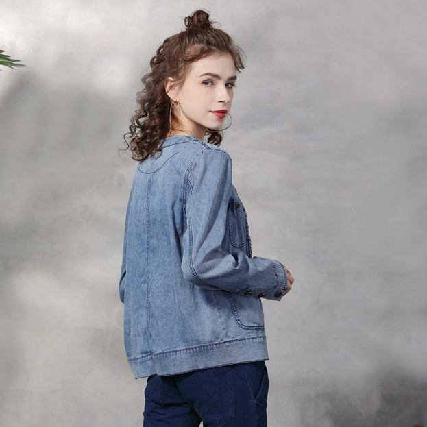 Vintage Wash Casual Denim Jacket