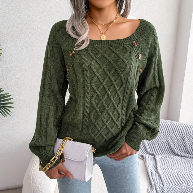 New Casual Long-Sleeved Crewneck Sweater