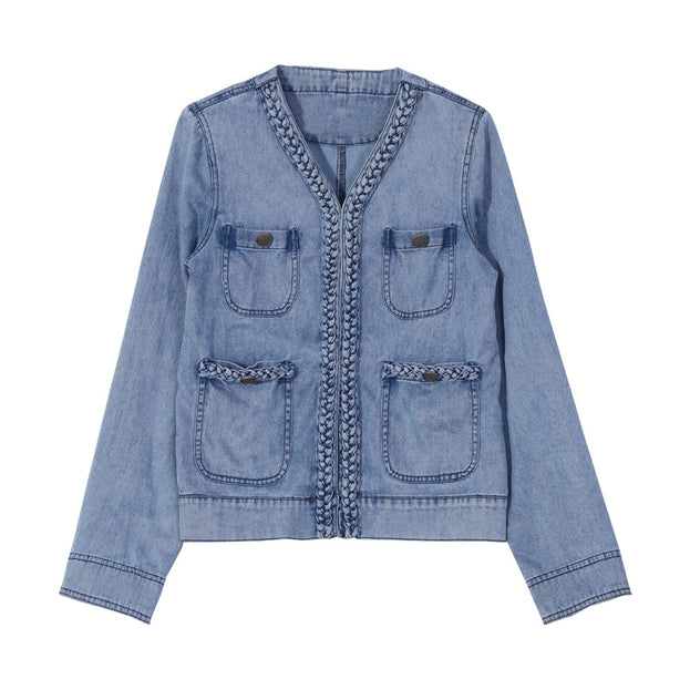 Vintage Wash Casual Denim Jacket