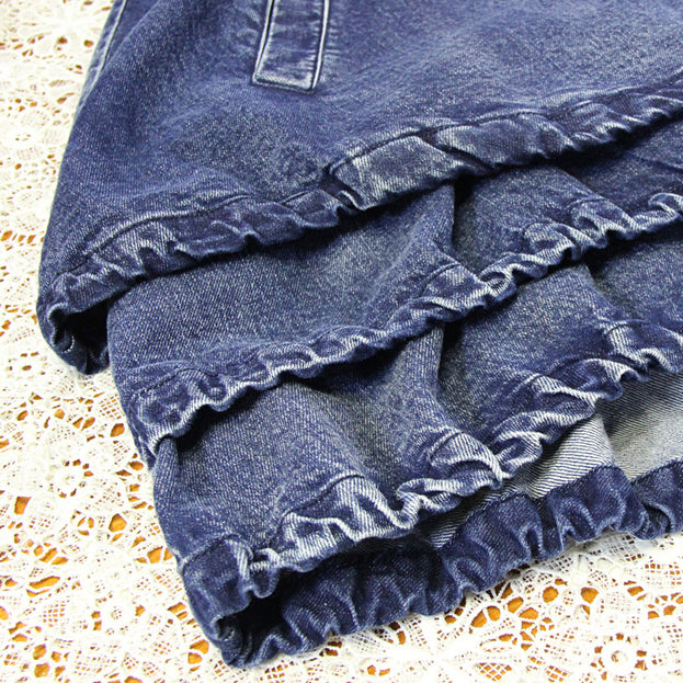 New Stand-Up Collar Denim Trench Coat Women's Vintage Embroidery Loose Mid-Length Coat