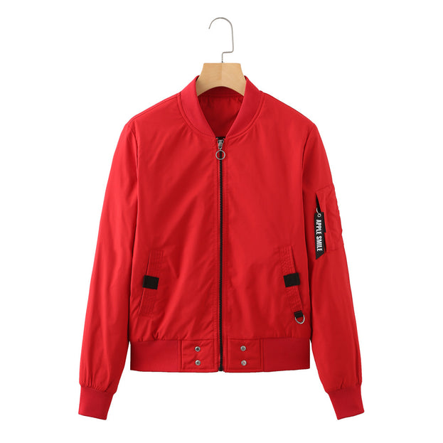 Stand-Up Collar Urban Casual Cotton Suit Bomber Jacket
