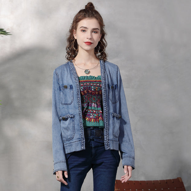Vintage Wash Casual Denim Jacket