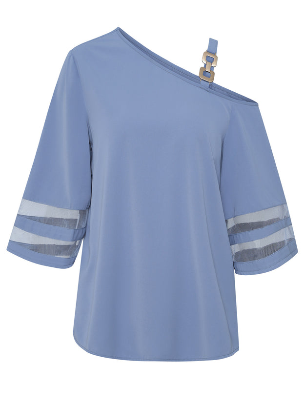 New Women's Fashion Casual Solid Color Metal Buckle Single Shoulder Clothes