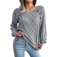 New Casual Long-Sleeved Crewneck Sweater