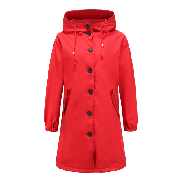 Hooded Trench Coat Women's Casual Long Coat