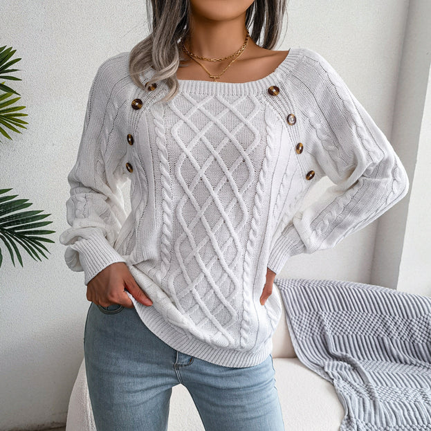 New Casual Long-Sleeved Crewneck Sweater