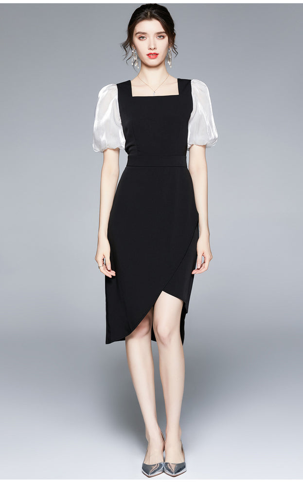 French Short - Sleeved Style Retro Dress