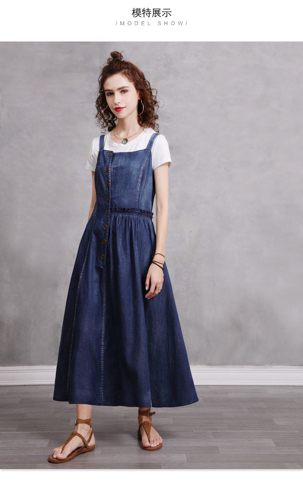 Suspenders Denim Skirt 2023 New Summer Dress
