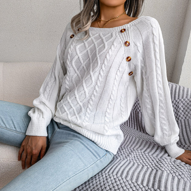 New Casual Long-Sleeved Crewneck Sweater