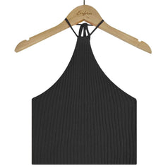 Women's Halter Neck Halter Solid Color Fashion Sexy Knitted Sweater