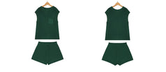 Loose Casual Suit with Pocket Solid Color Ladies Knitwear
