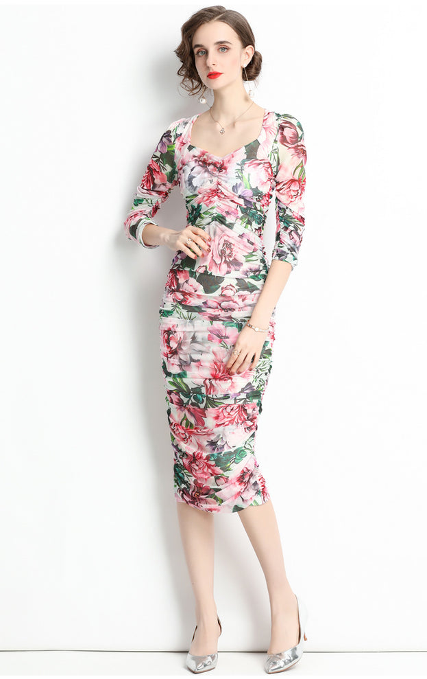 Vintage Printed Dress