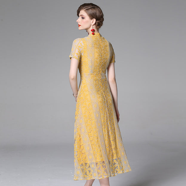 Vintage Patchwork Lace Dress