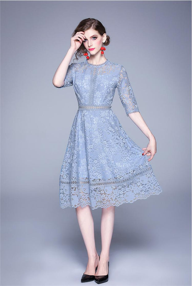 Solid Color Slim Dress