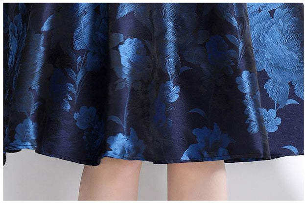 Temperament Elegant Jacquard Mid-Length Dress