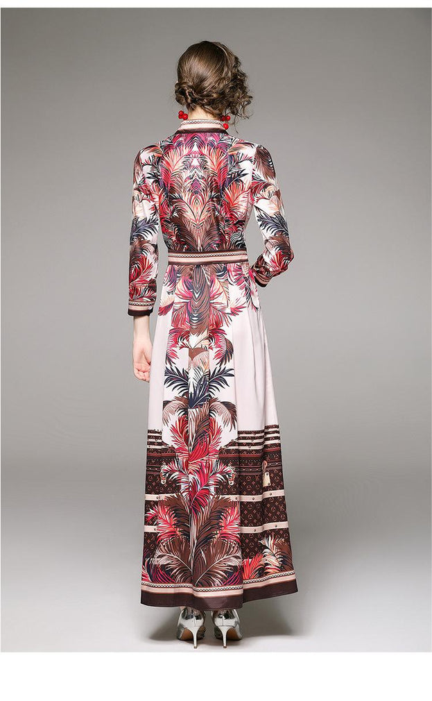 Fashion Waist Slimming Positioning Print with Belt