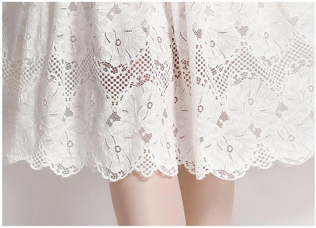 Solid Color Lace Dress