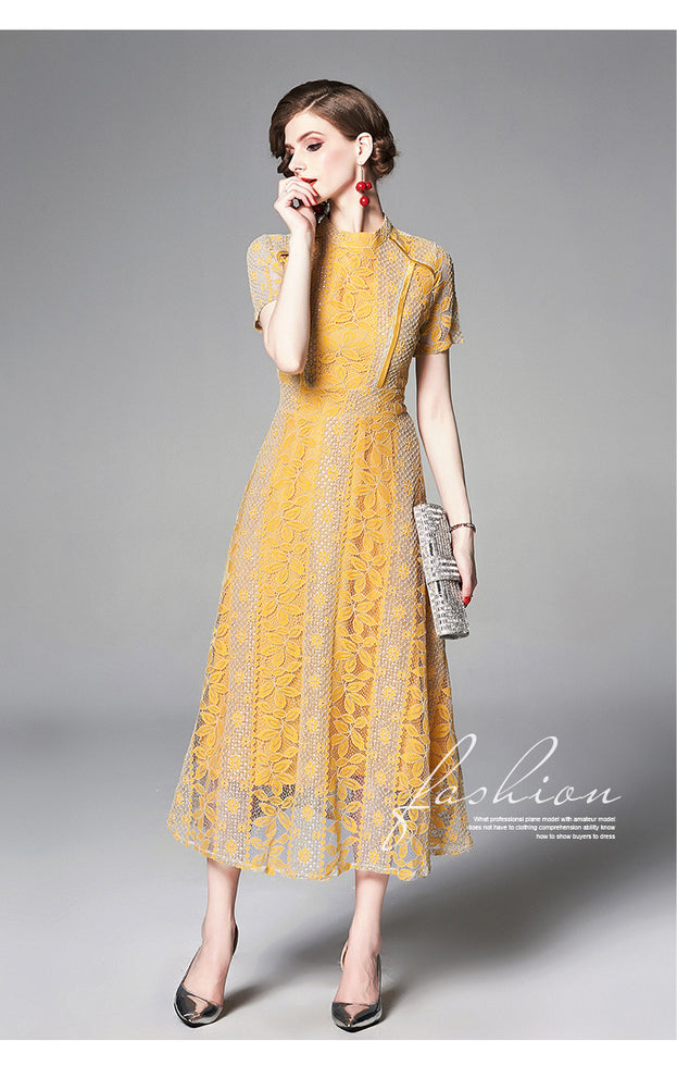 Vintage Patchwork Lace Dress