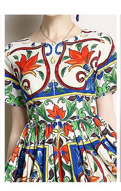 Vintage Printed Dress