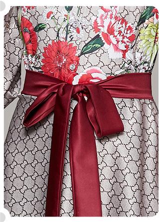 Fashion Waist Slimming Positioning Printed Dress