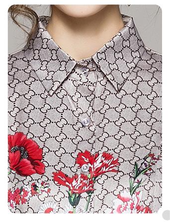 Fashion Waist Slimming Positioning Printed Dress