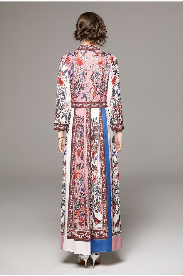 Fashion All-in-One Collection Waist Slimming Positioning Printed Dress