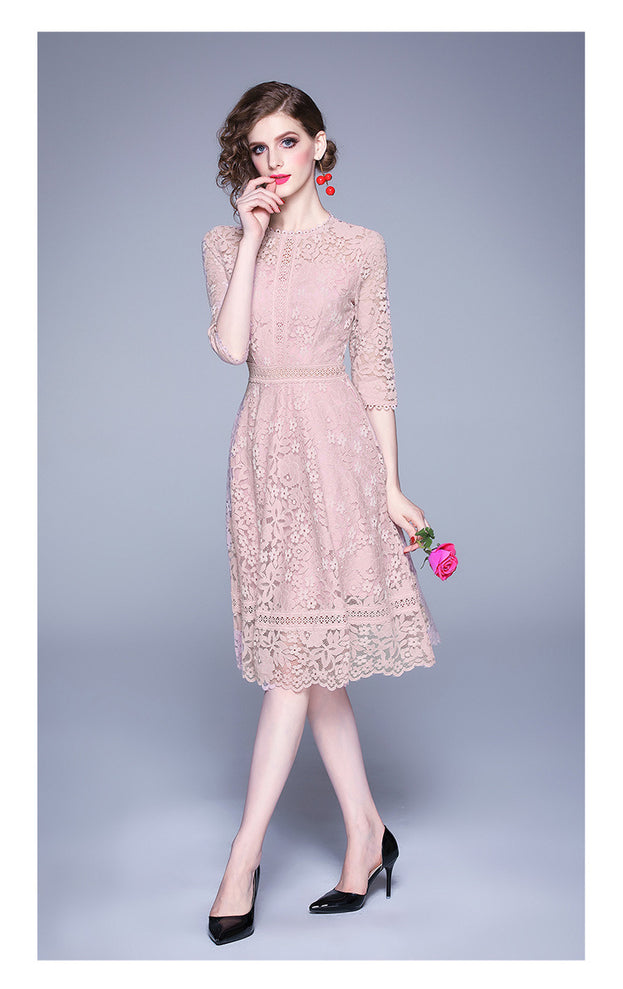 Solid Color Slim Dress