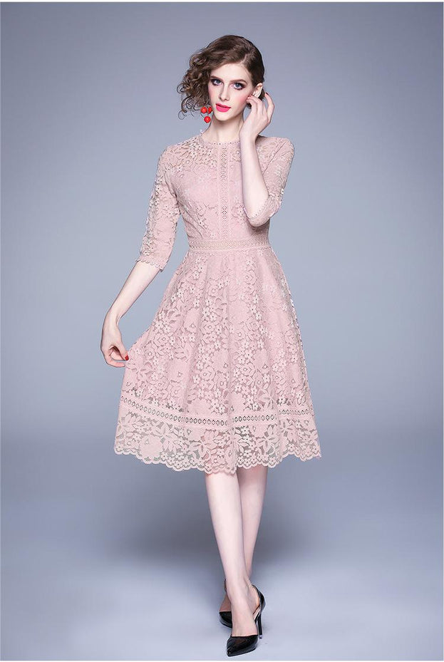 Solid Color Slim Dress