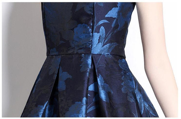 Temperament Elegant Jacquard Mid-Length Dress