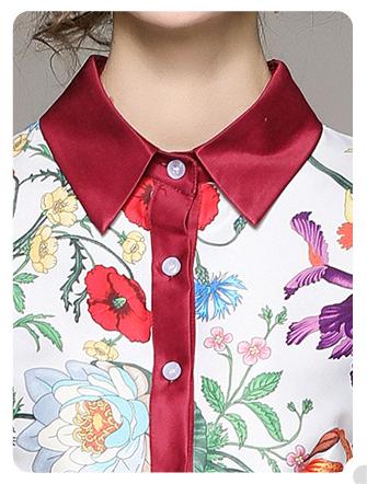 Fashion All-in-One Collection Waist Slimming Positioning Printed Short-Sleeved Dress