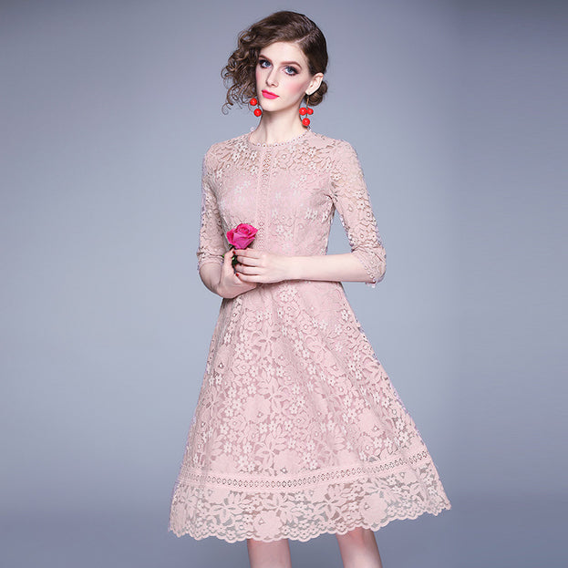 Solid Color Slim Dress