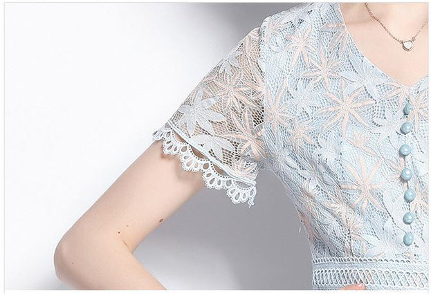 Fashion Show Slim Lace Skirt Long Skirt Dress