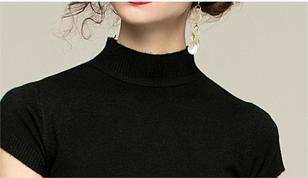 Mesh Skirt and Knitted Half Sleeve Leggings