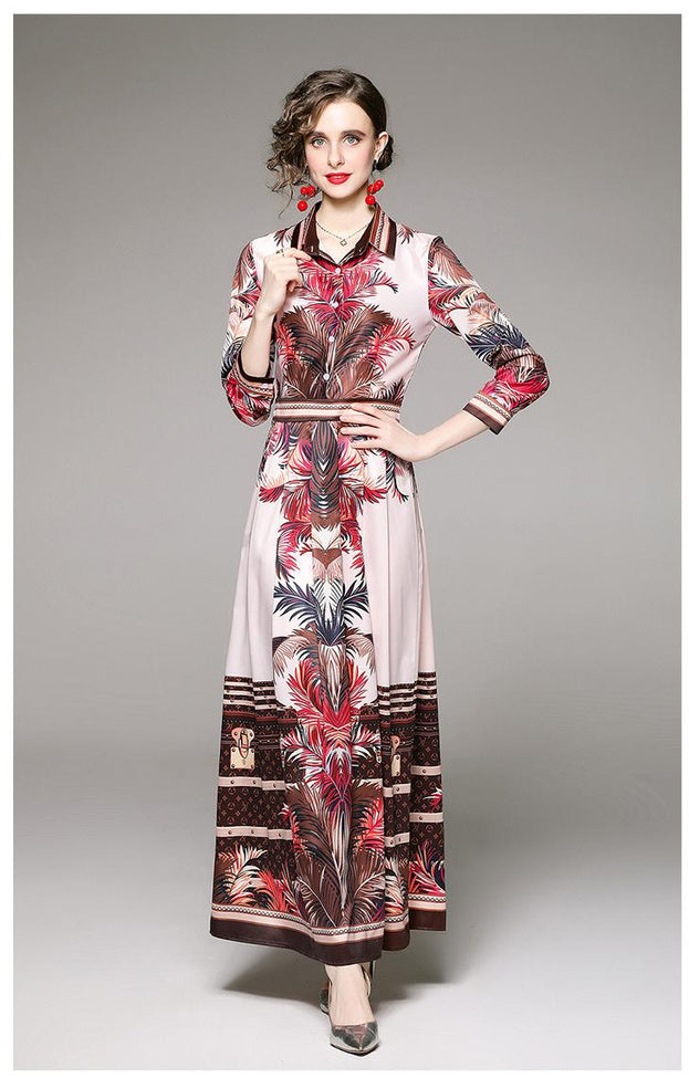 Fashion Waist Slimming Positioning Print with Belt