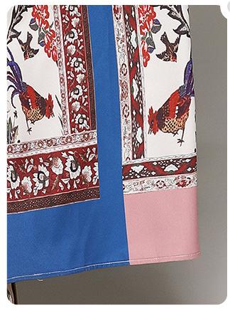 Fashion All-in-One Collection Waist Slimming Positioning Printed Dress