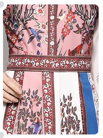 Fashion All-in-One Collection Waist Slimming Positioning Printed Dress
