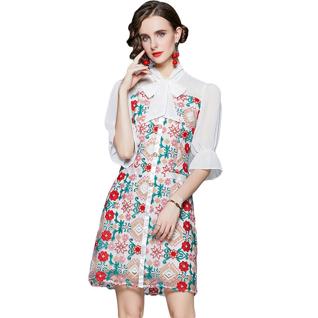 Floral Embroidered Dress